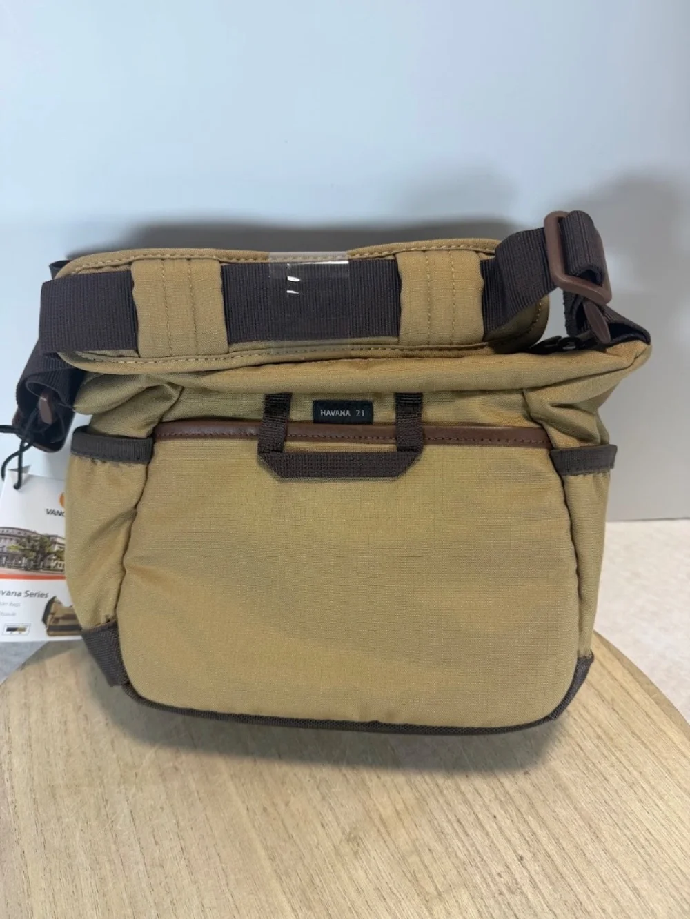Vanguard Havana 21 Camera Shoulder Bag Khaki Brown DSLR Mirrorless NWT Rain Cove